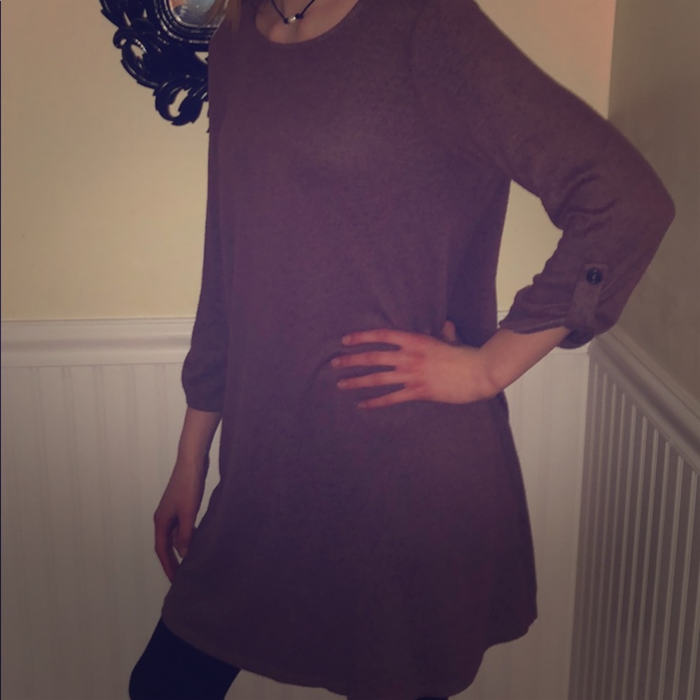 Brownish, purple dress